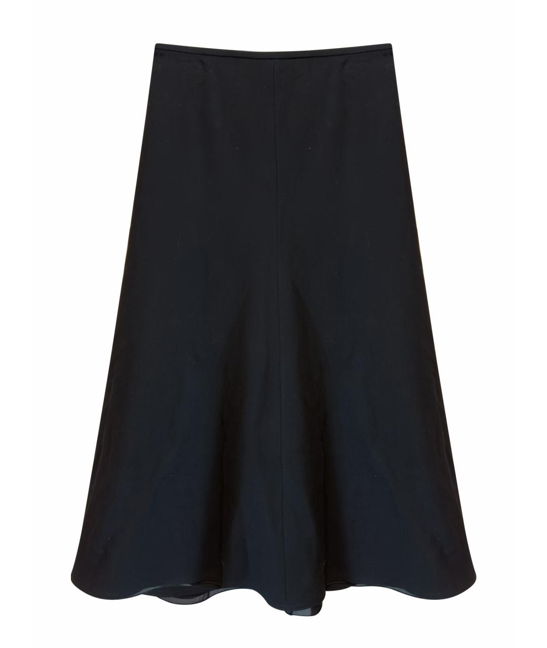 ARMANI COLLEZIONI Черная вискозная юбка миди, фото 1