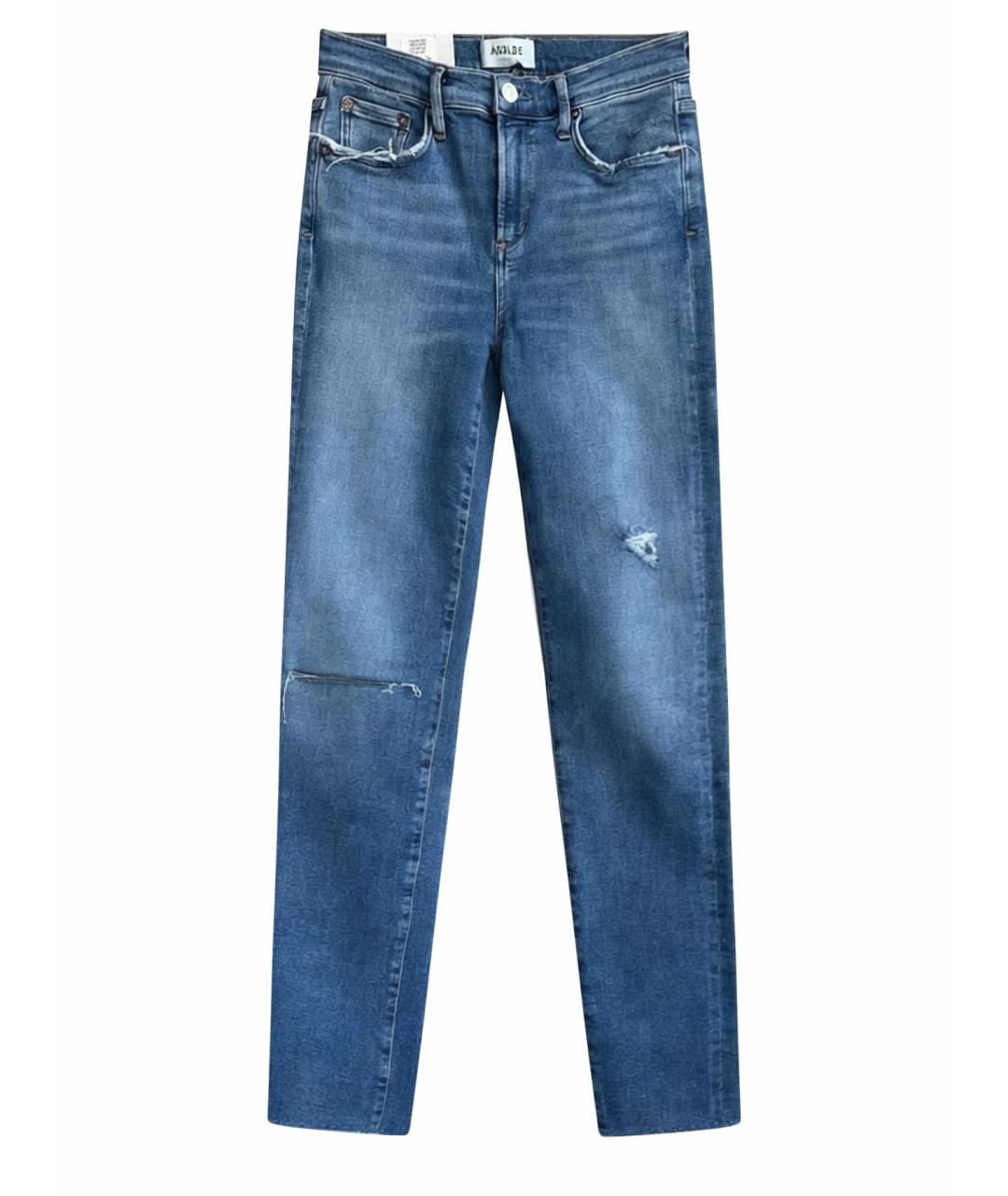 AGOLDE Синие хлопковые джинсы слим, фото 1
