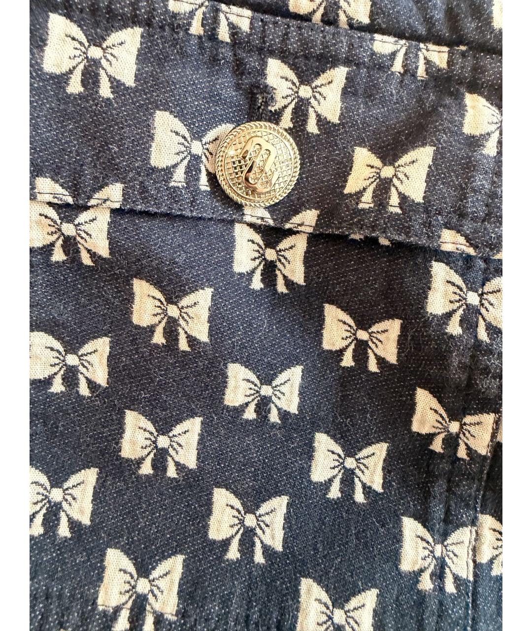 MAJE Темно-синие хлопковые шорты, фото 3