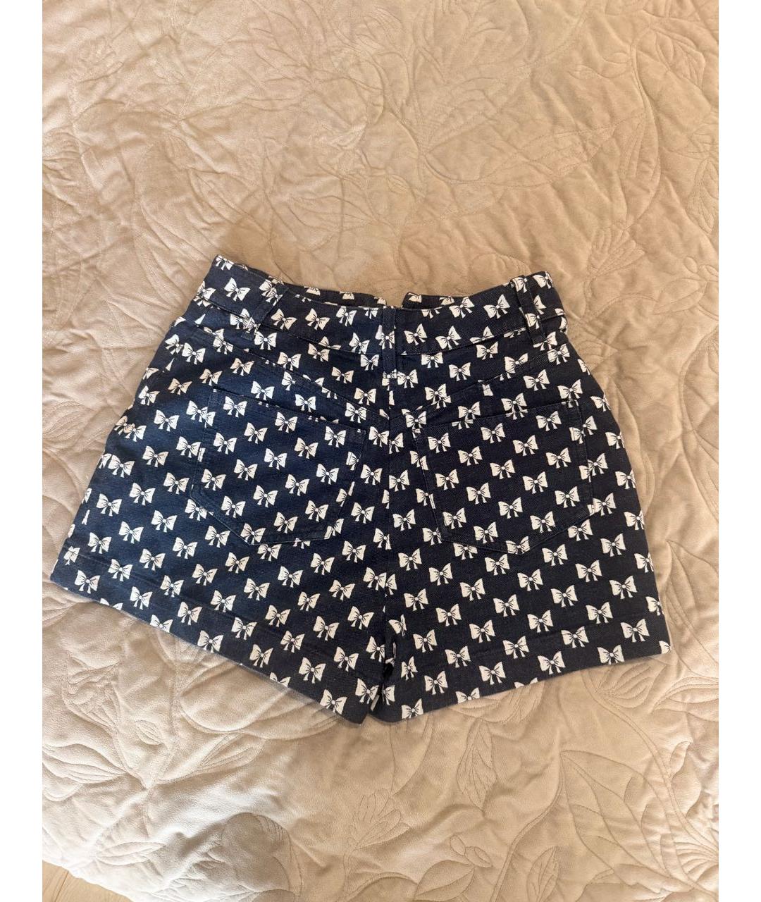 MAJE Темно-синие хлопковые шорты, фото 2