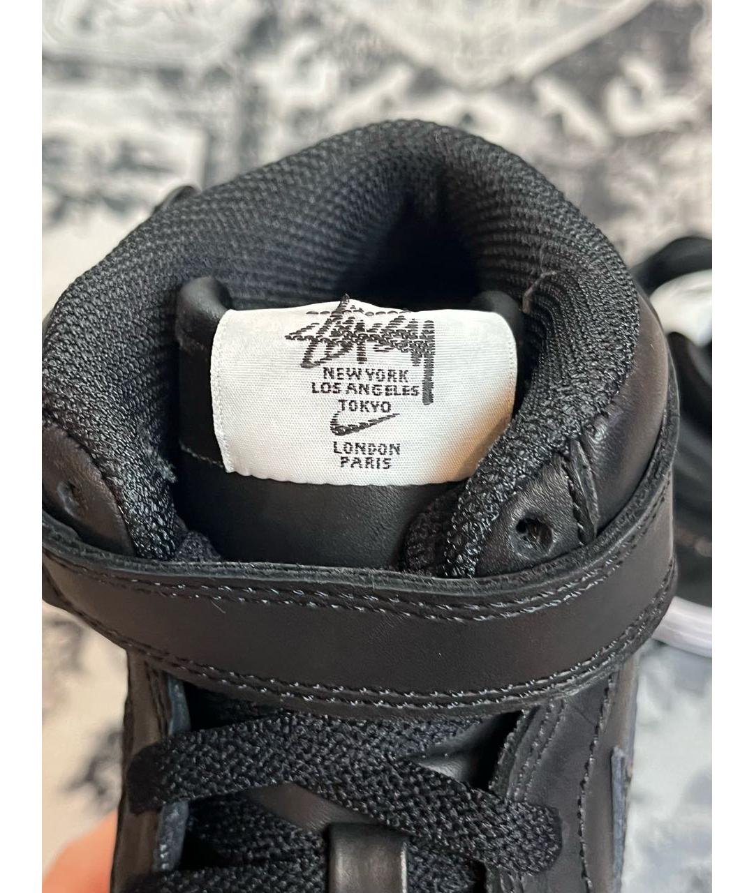 NIKE Черные кожаные кеды, фото 3