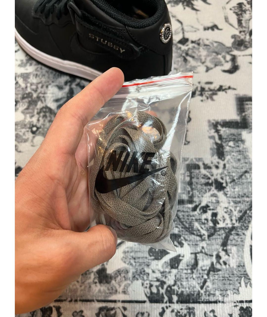 NIKE Черные кожаные кеды, фото 7