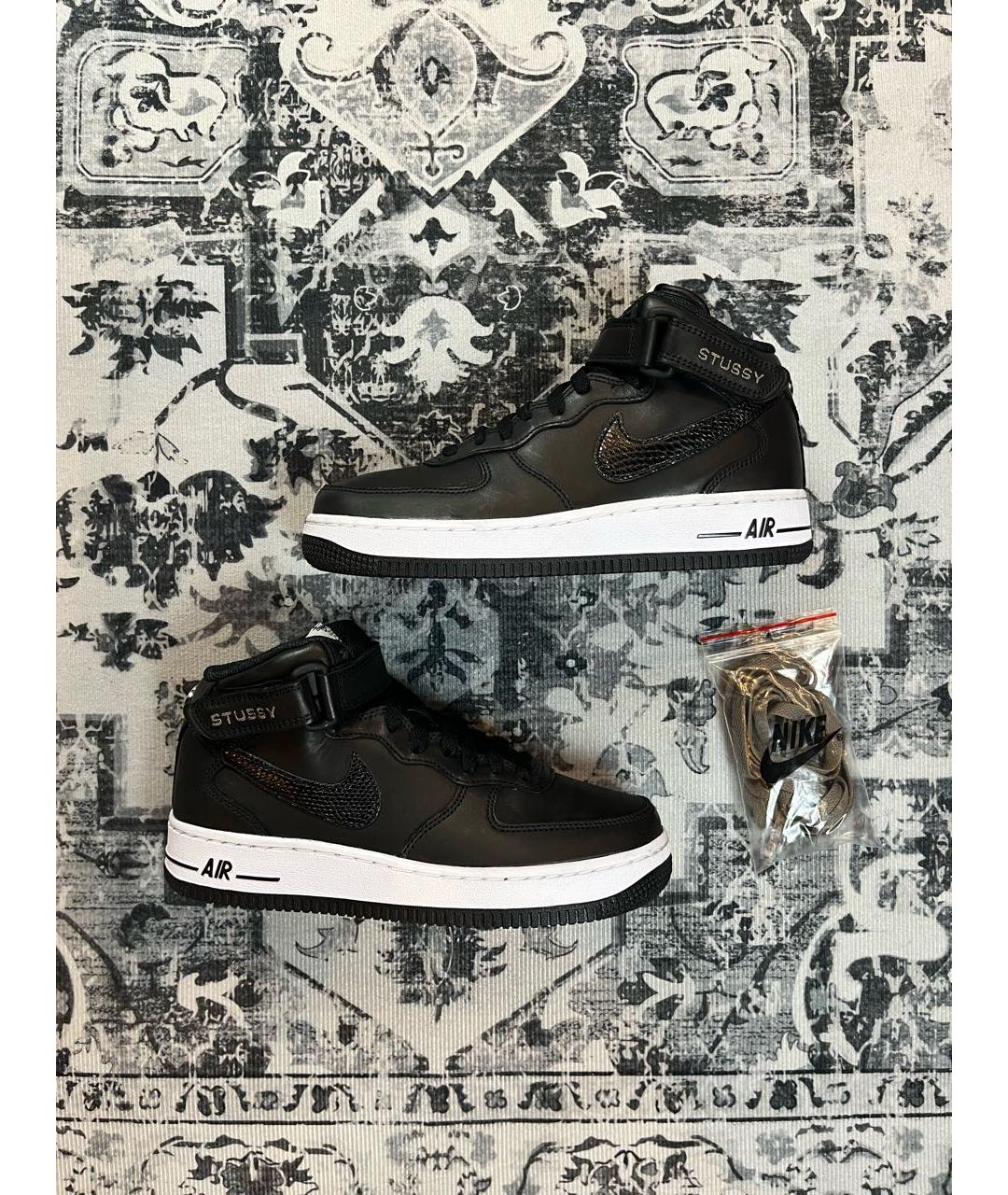 NIKE Черные кожаные кеды, фото 9