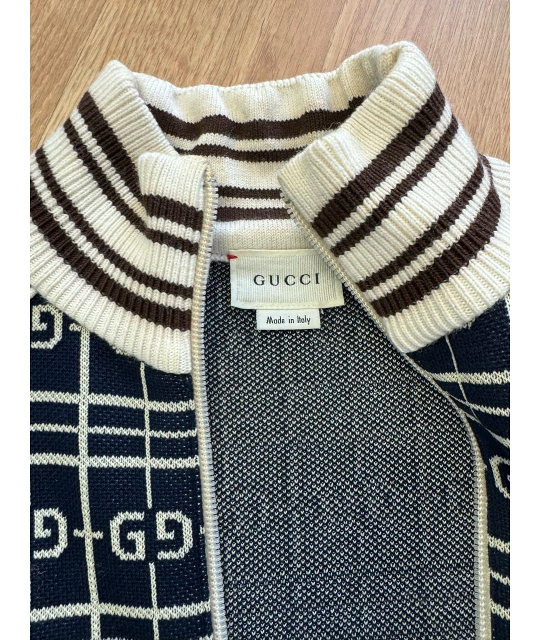 GUCCI Темно-синий джемпер / свитер, фото 3