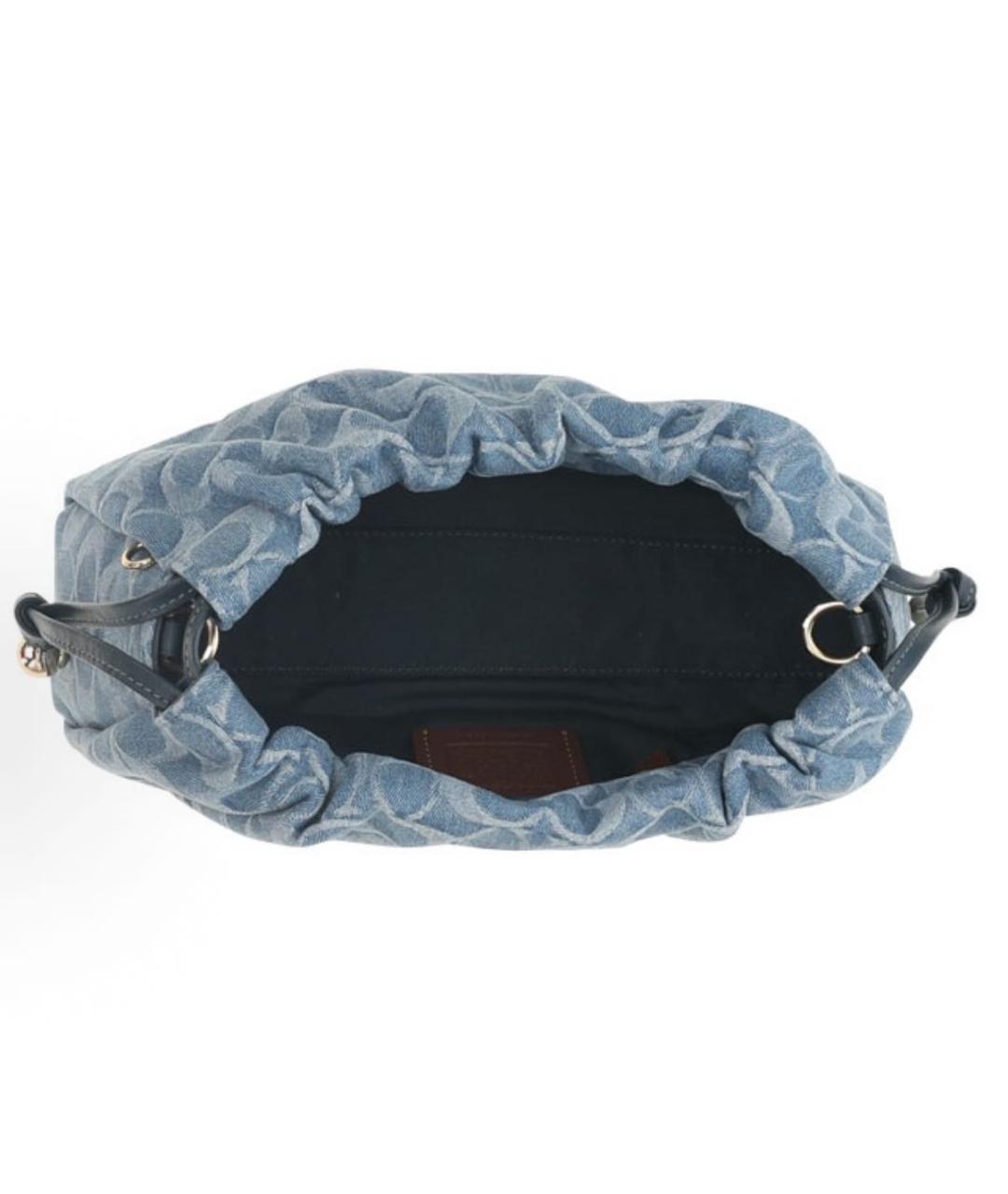 COACH Голубая деним сумка через плечо, фото 5