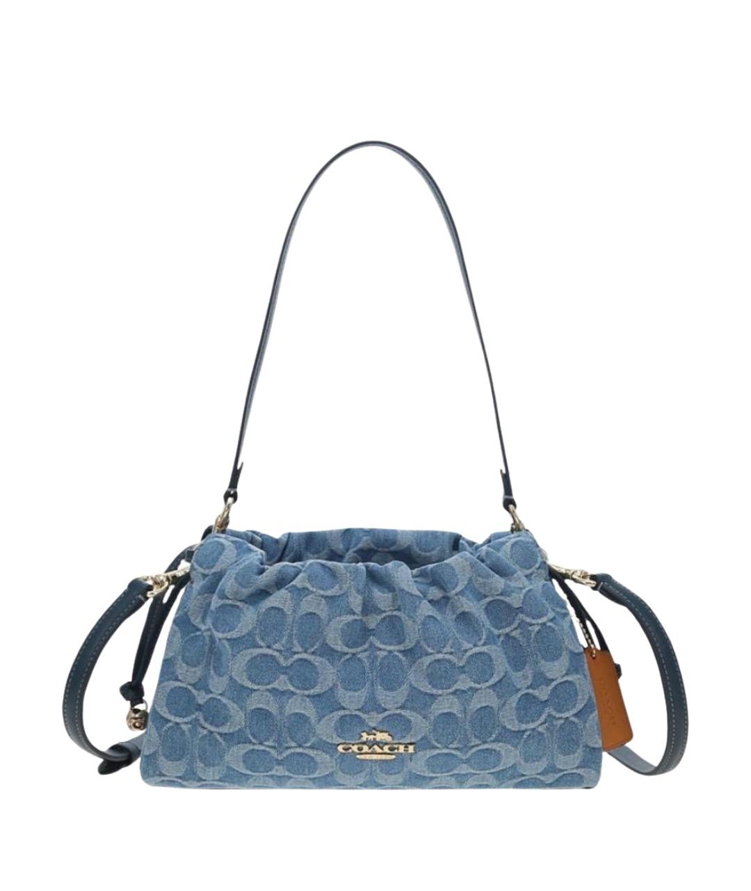 COACH Голубая деним сумка через плечо, фото 1
