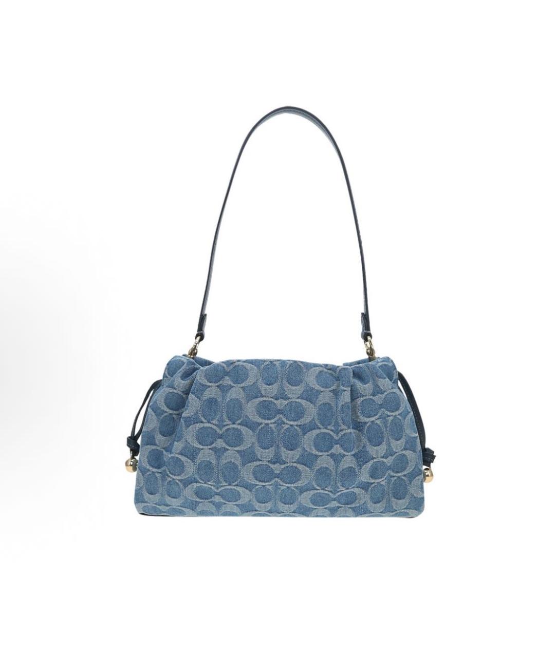 COACH Голубая деним сумка через плечо, фото 3