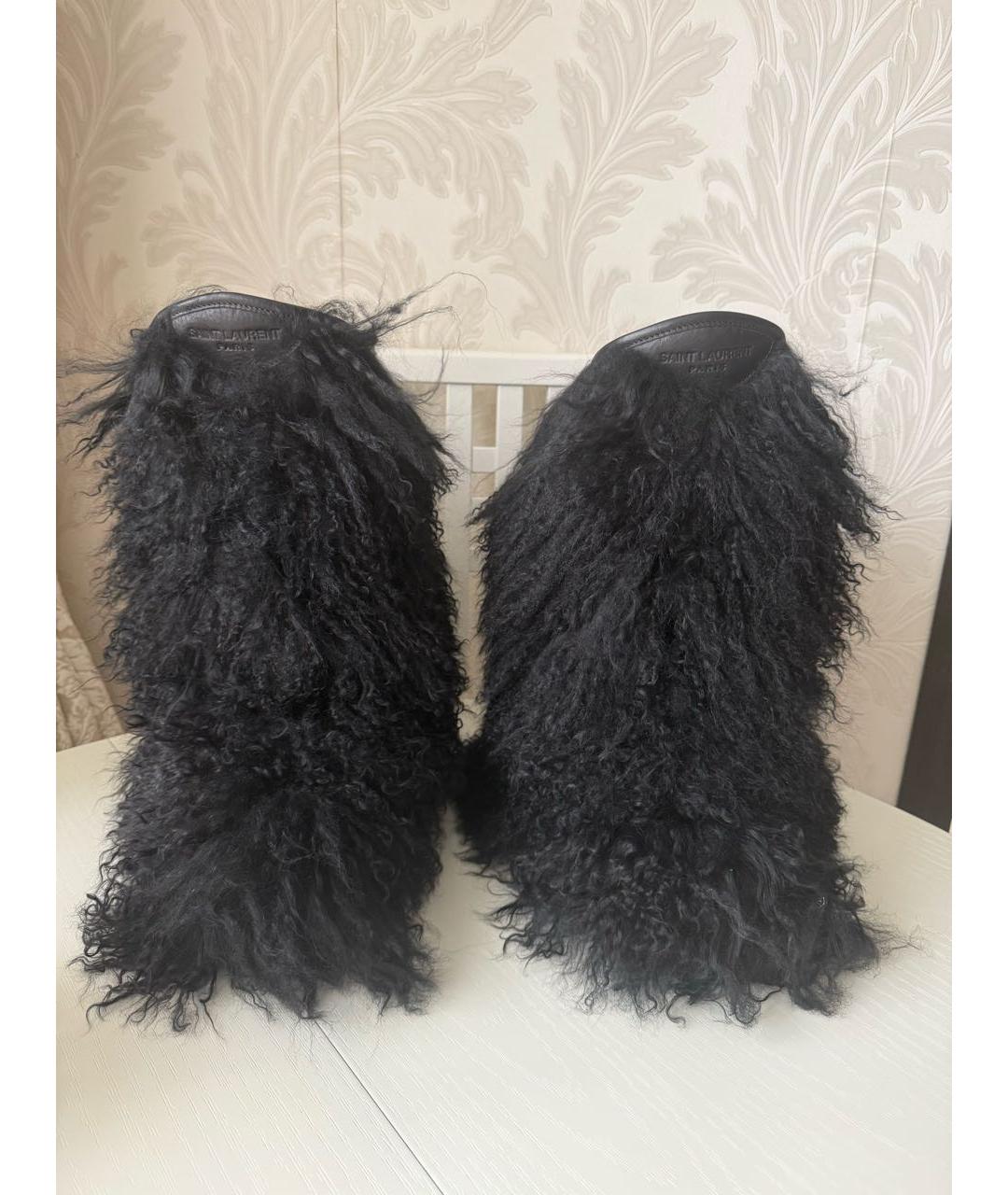 SAINT LAURENT Черные сапоги, фото 2