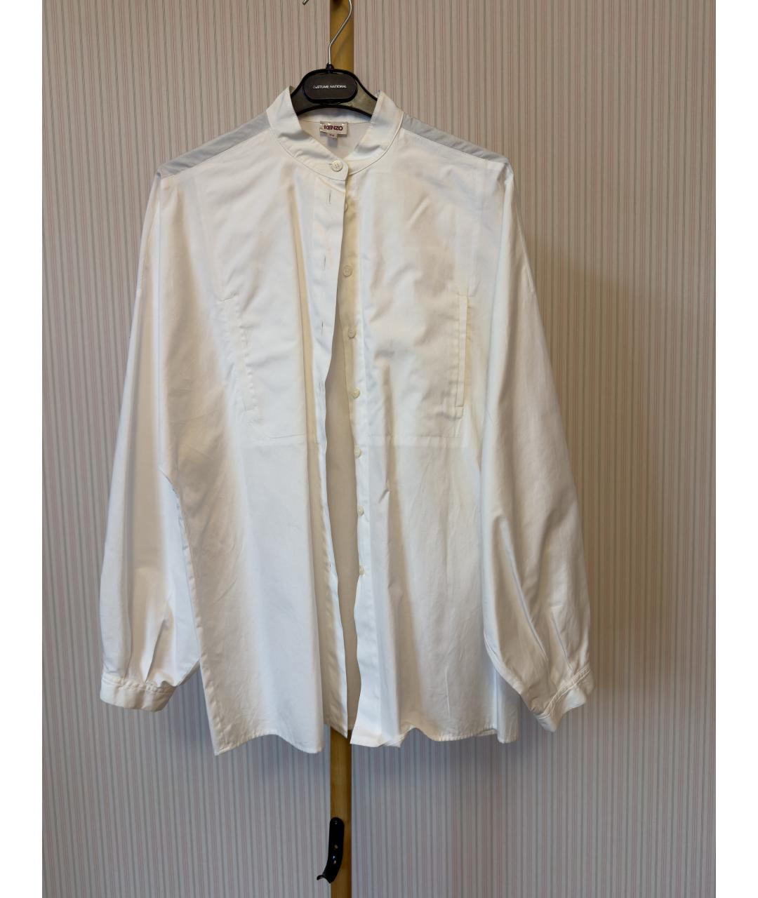 KENZO Белая хлопковая рубашка, фото 4