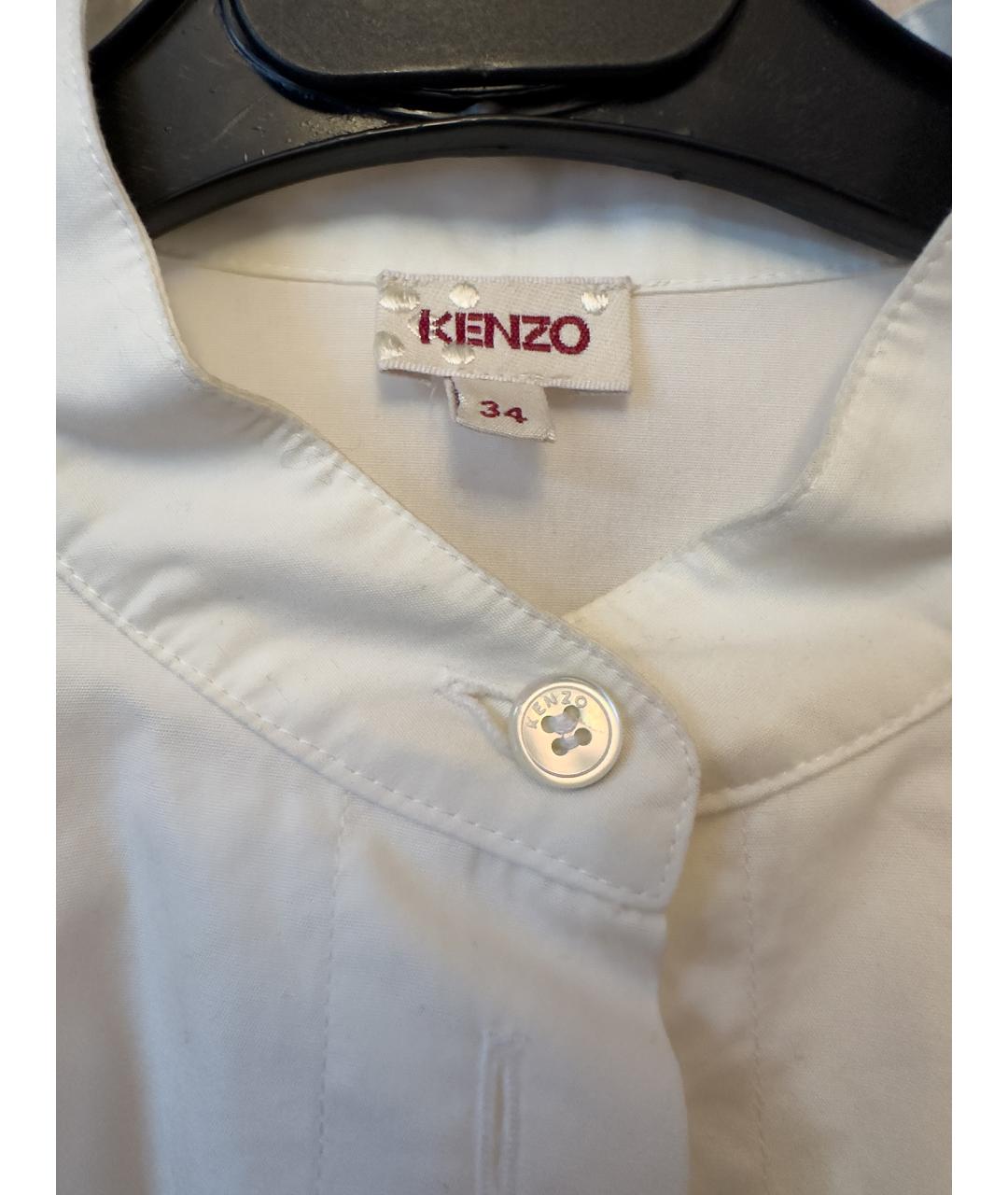 KENZO Белая хлопковая рубашка, фото 2