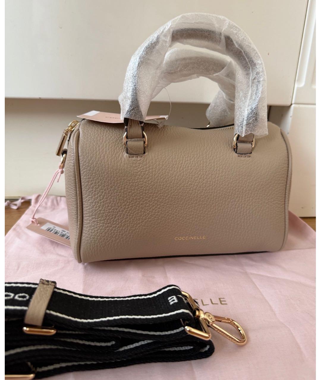 COCCINELLE Бежевая кожаная сумка через плечо, фото 5