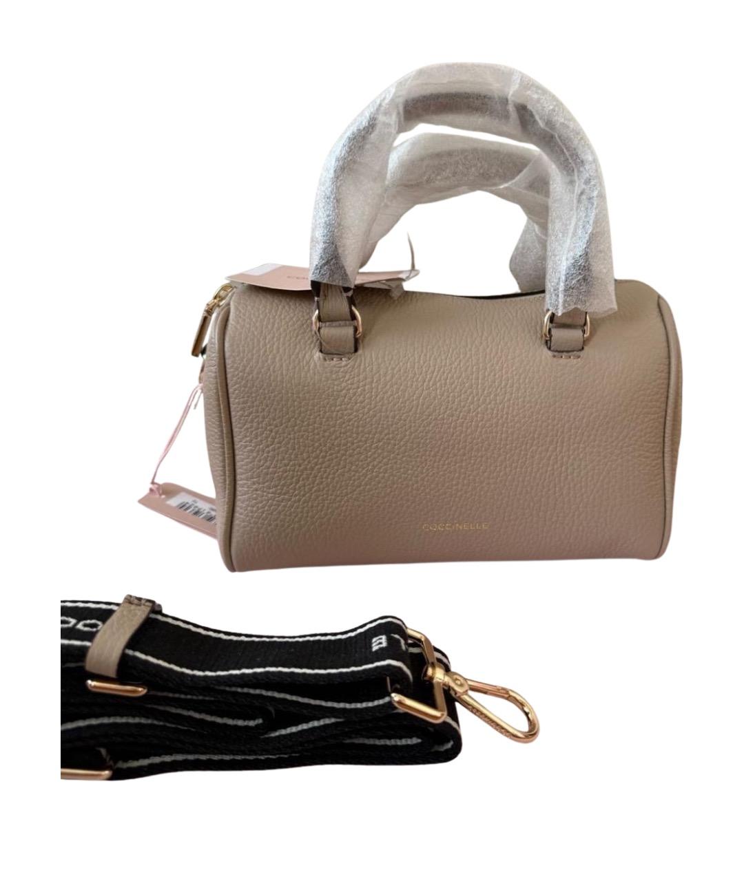 COCCINELLE Бежевая кожаная сумка через плечо, фото 10