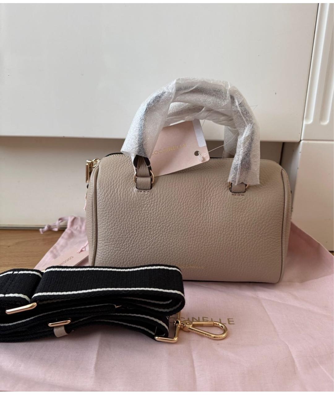 COCCINELLE Бежевая кожаная сумка через плечо, фото 7