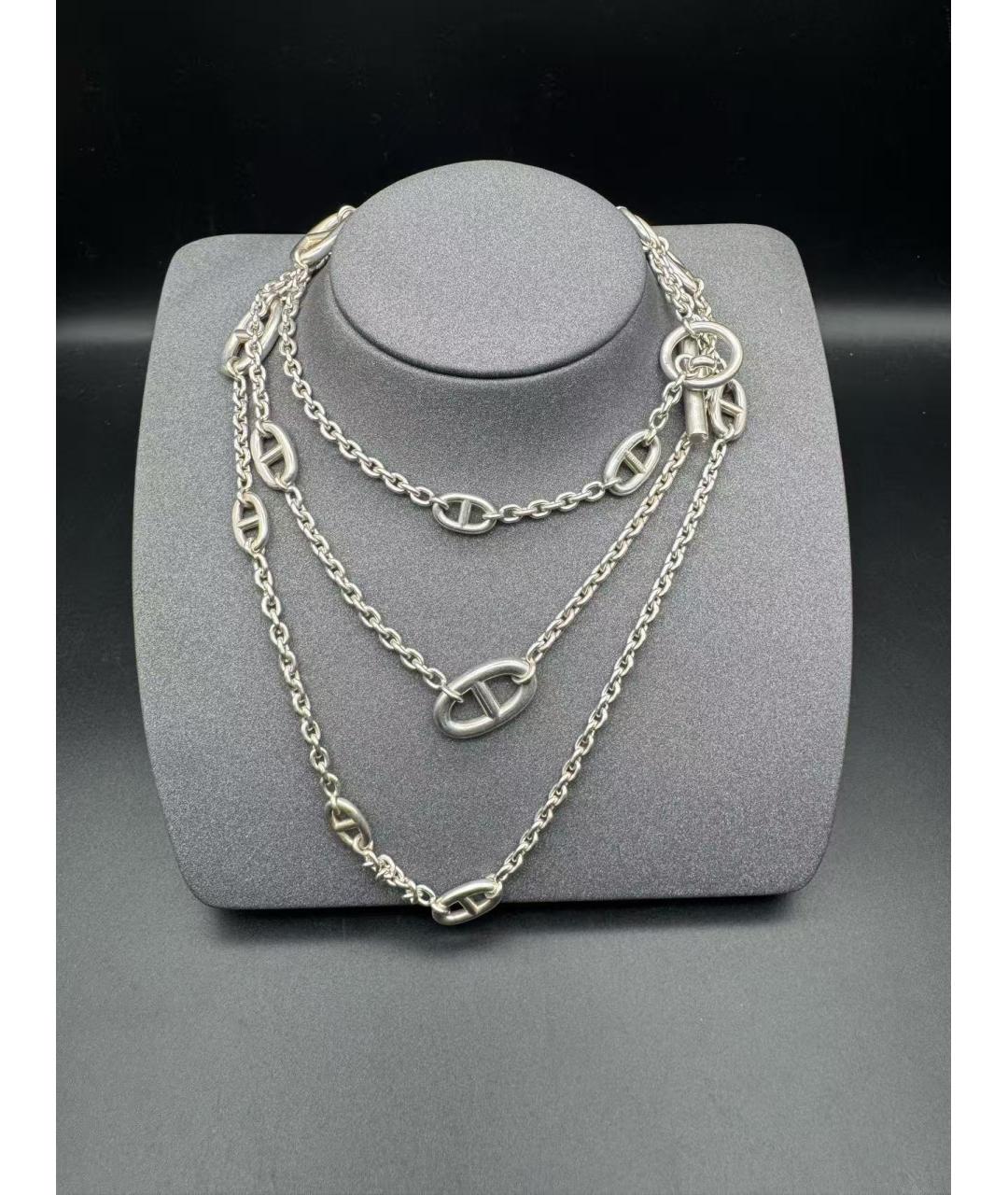 HERMES Серебряное серебряное колье, фото 2