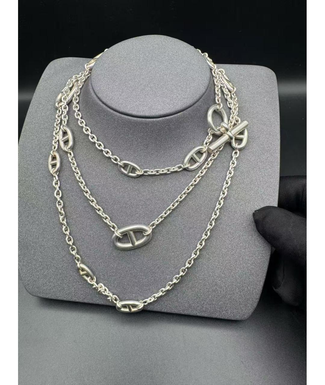HERMES Серебряное серебряное колье, фото 3