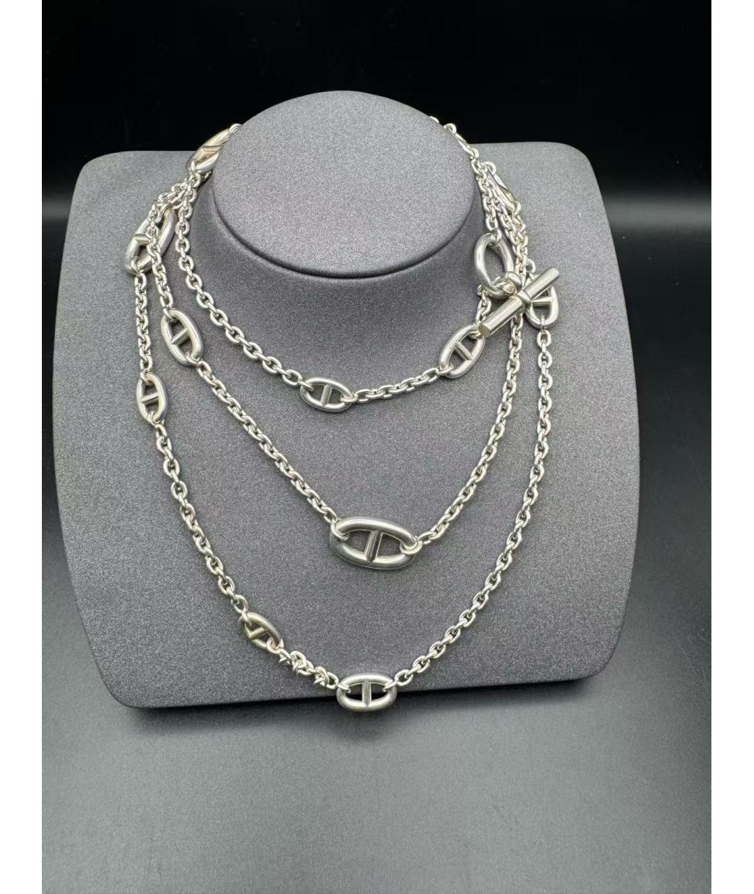 HERMES Серебряное серебряное колье, фото 4