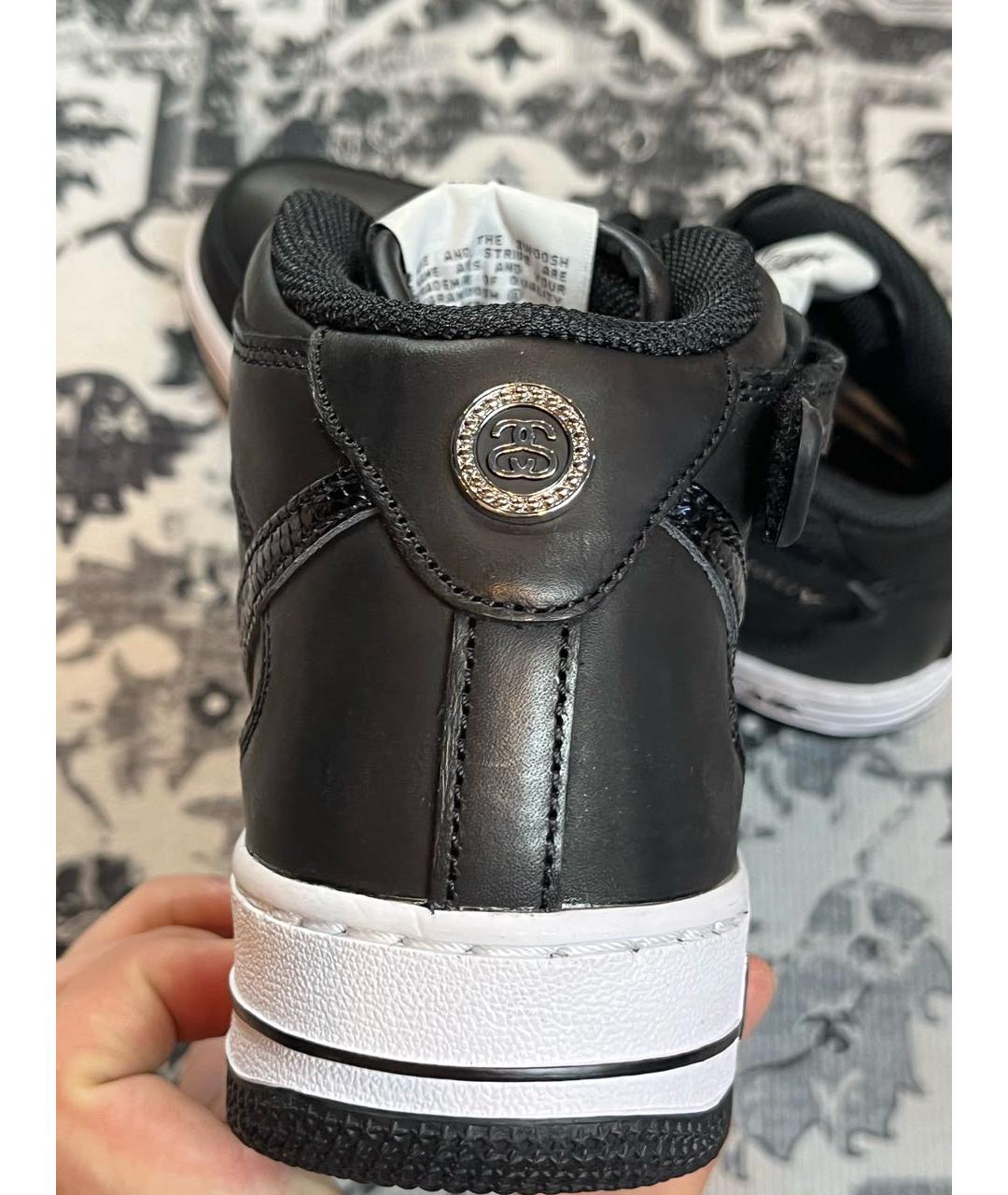 NIKE Черные кожаные кеды, фото 5