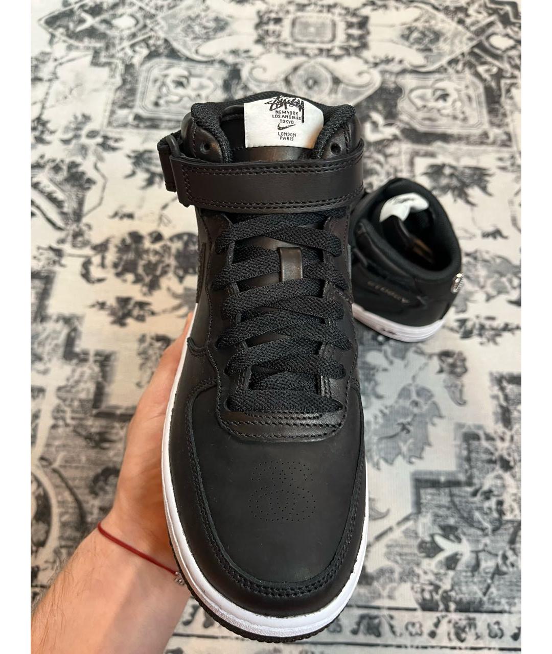 NIKE Черные кожаные кеды, фото 2