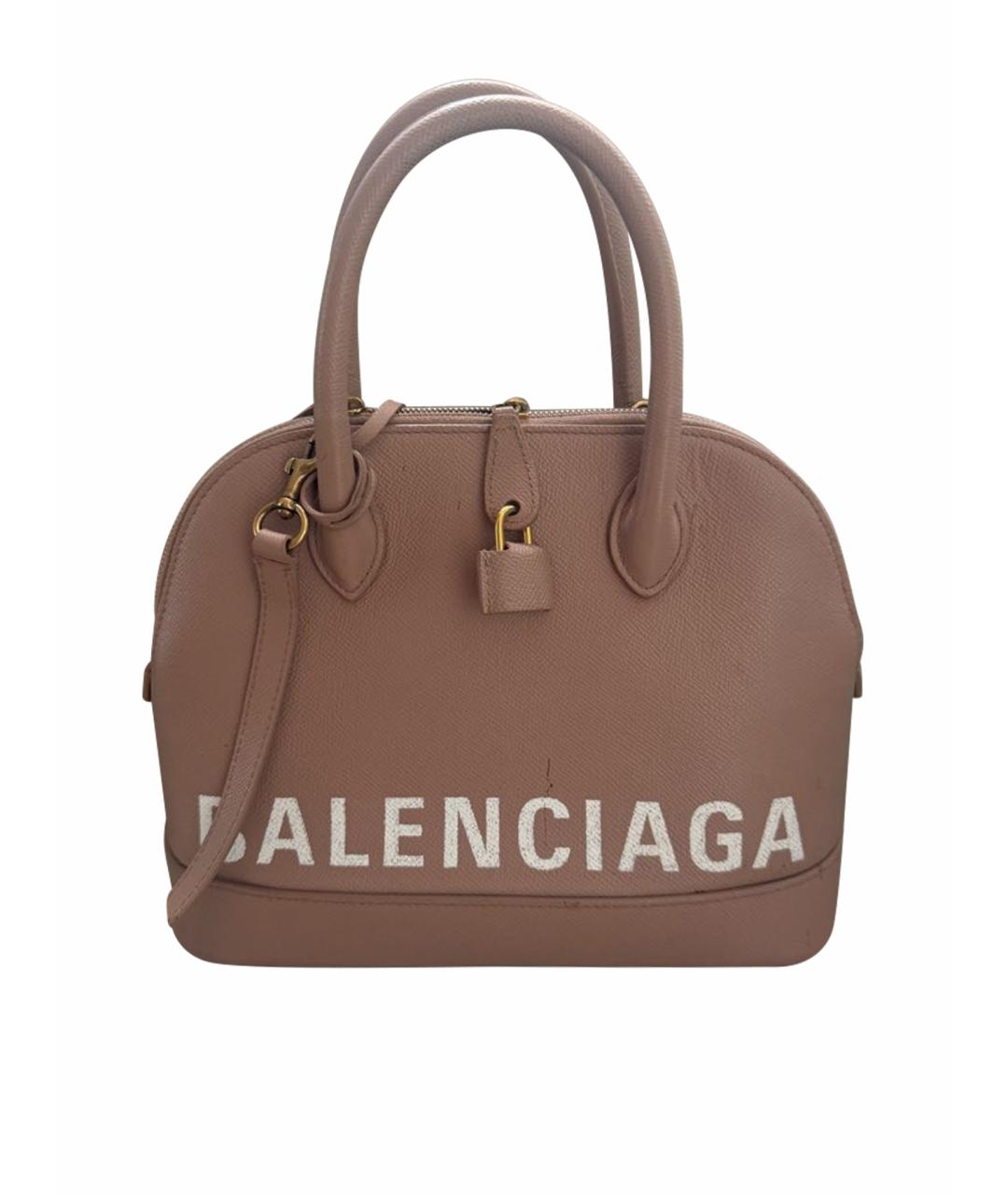 BALENCIAGA Розовая кожаная сумка с короткими ручками, фото 1