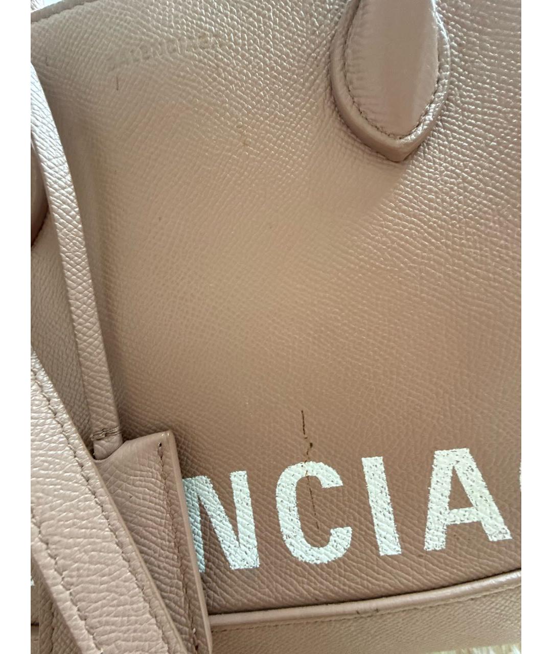 BALENCIAGA Розовая кожаная сумка с короткими ручками, фото 5