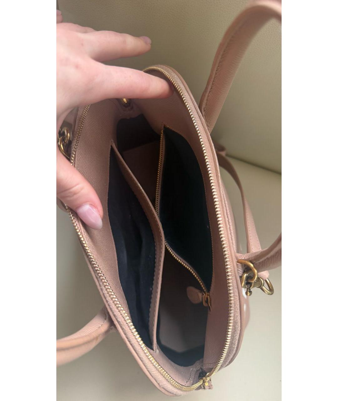 BALENCIAGA Розовая кожаная сумка с короткими ручками, фото 4