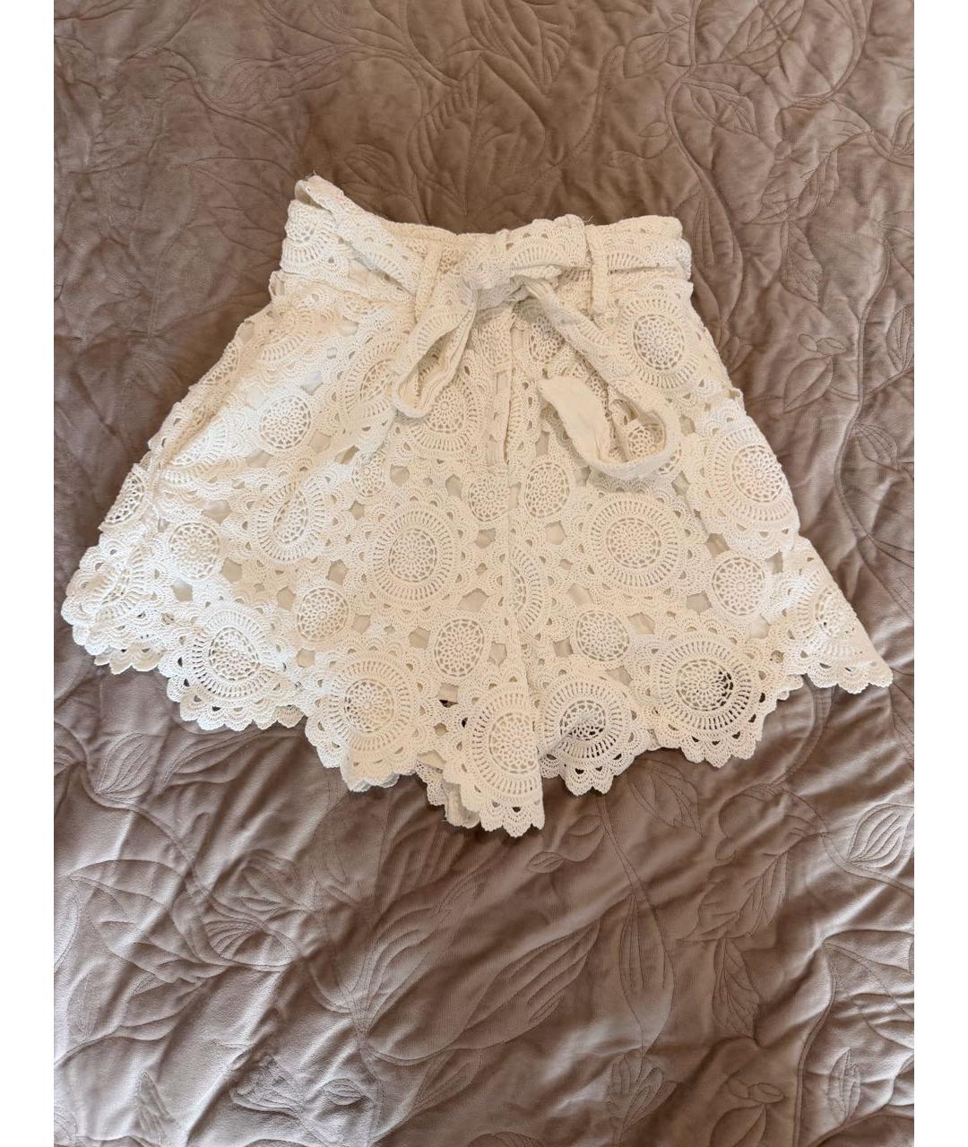MAJE Белые кружевные шорты, фото 4