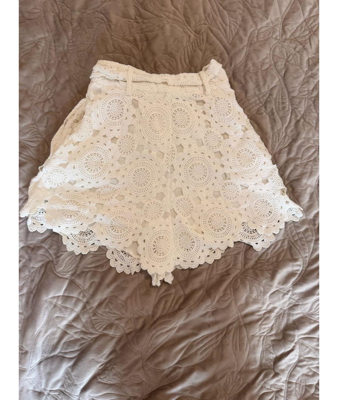 MAJE Белые кружевные шорты, фото 2