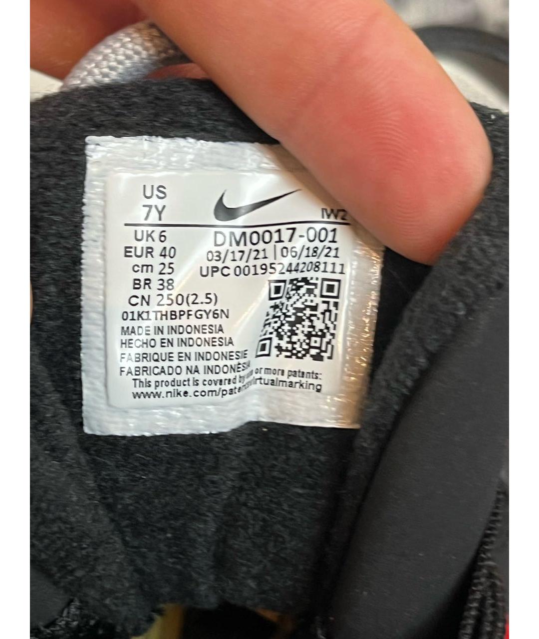 NIKE Черные кожаные высокие кроссовки / кеды, фото 8