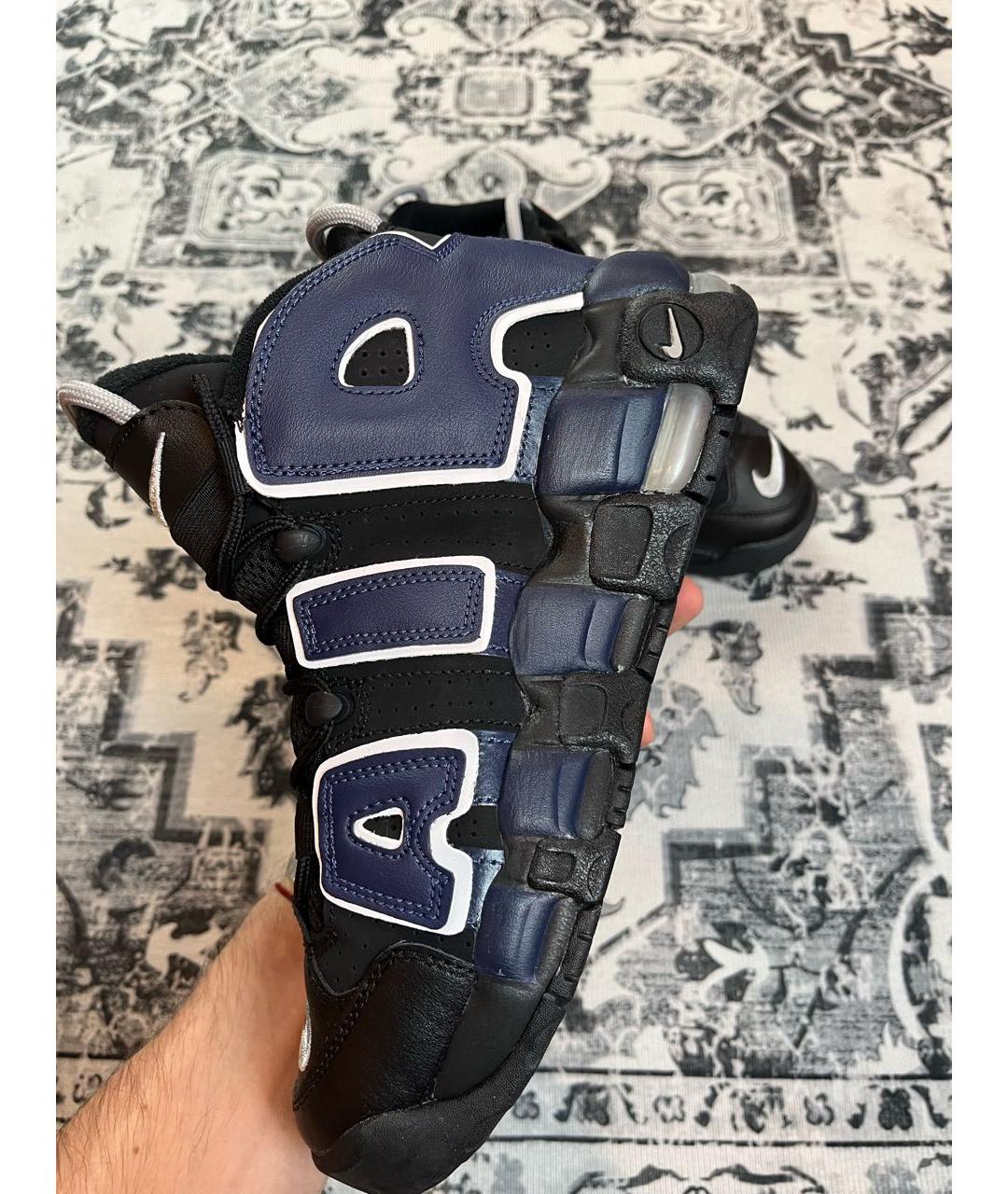 NIKE Черные кожаные высокие кроссовки / кеды, фото 4