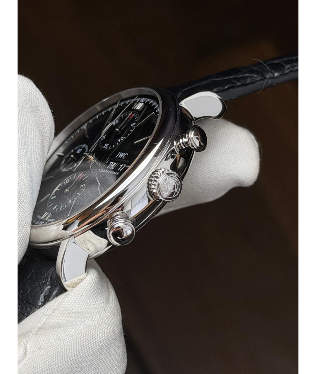 IWC Черные часы, фото 3