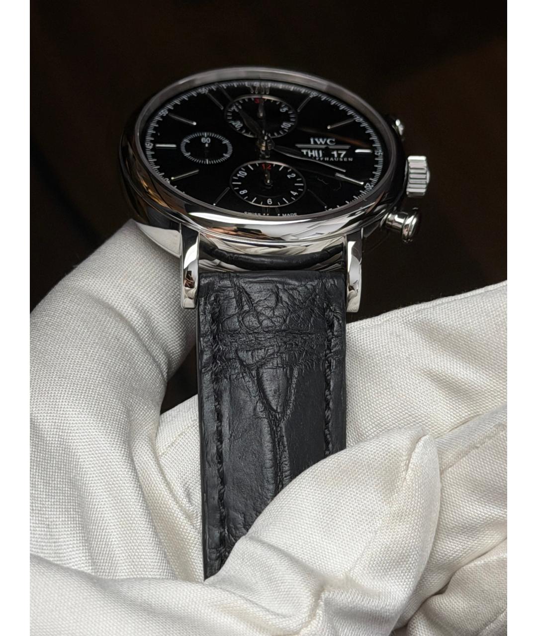 IWC Черные часы, фото 5