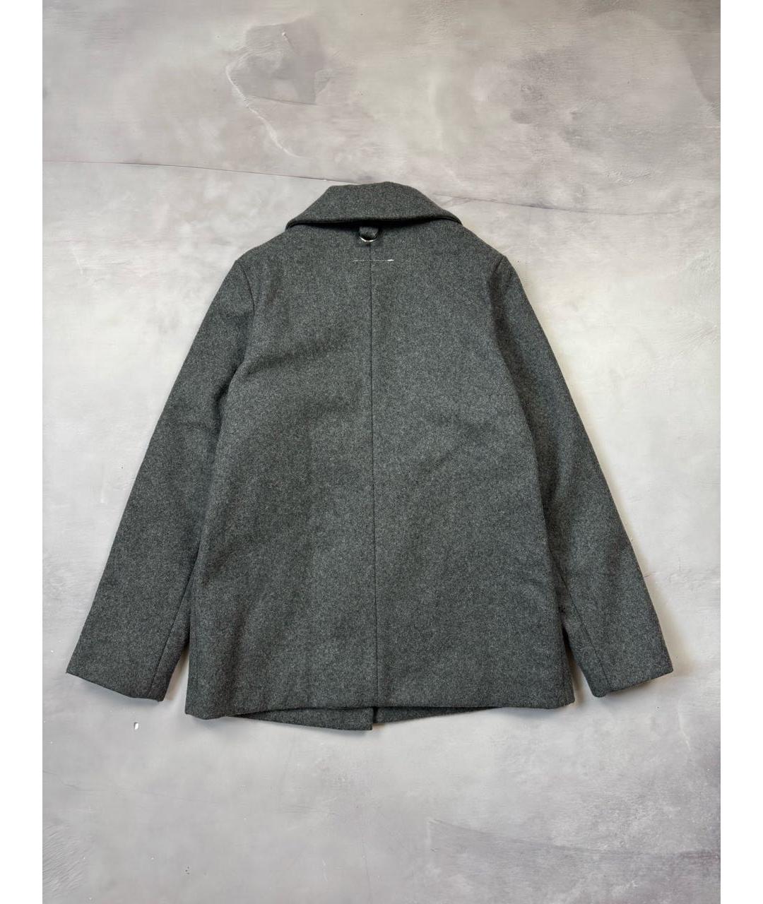 MAISON MARGIELA Серое шерстяное пальто, фото 3