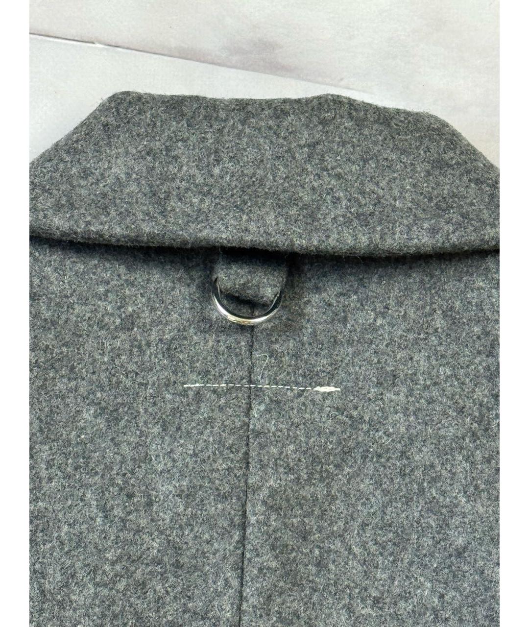 MAISON MARGIELA Серое шерстяное пальто, фото 4