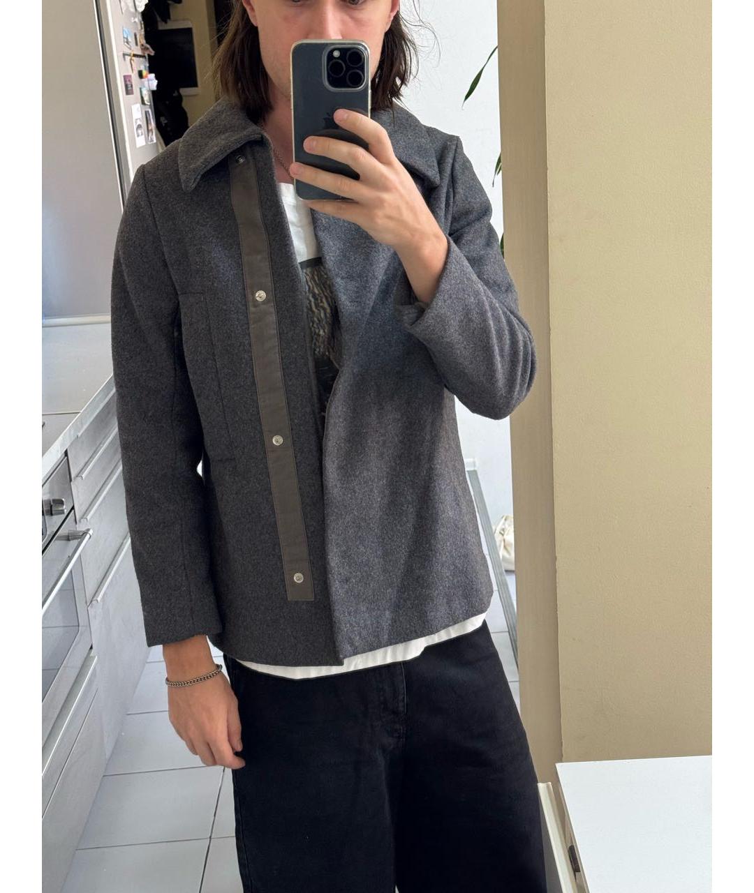 MAISON MARGIELA Серое шерстяное пальто, фото 5