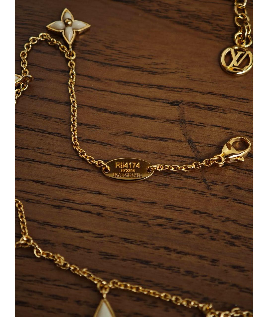 LOUIS VUITTON Золотое металлическое колье, фото 7