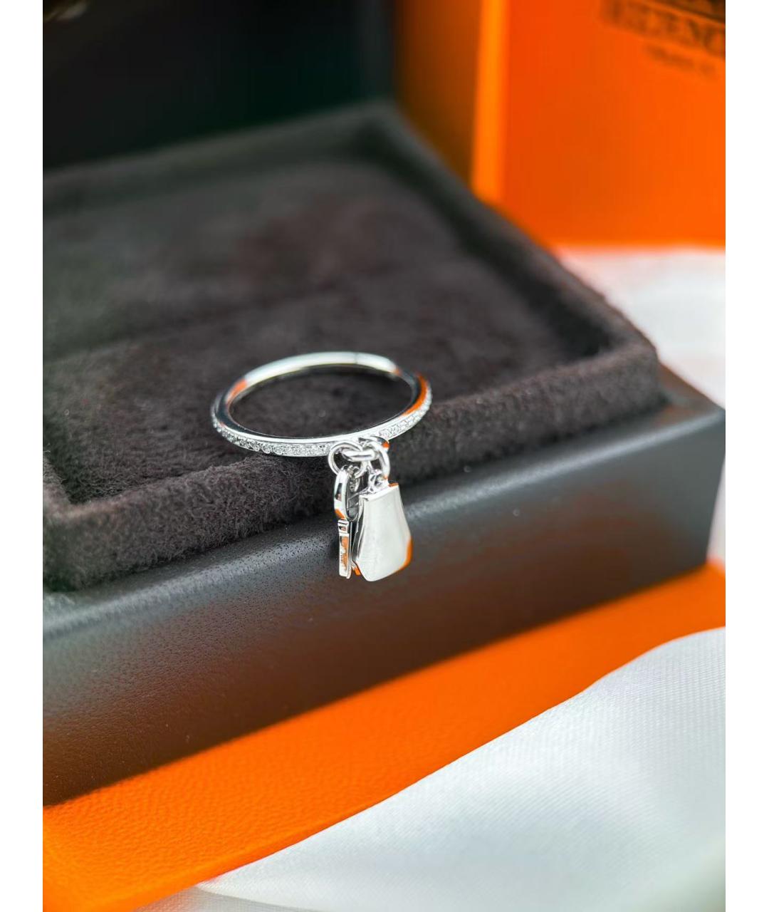 HERMES Серебряное кольцо из белого золота, фото 2