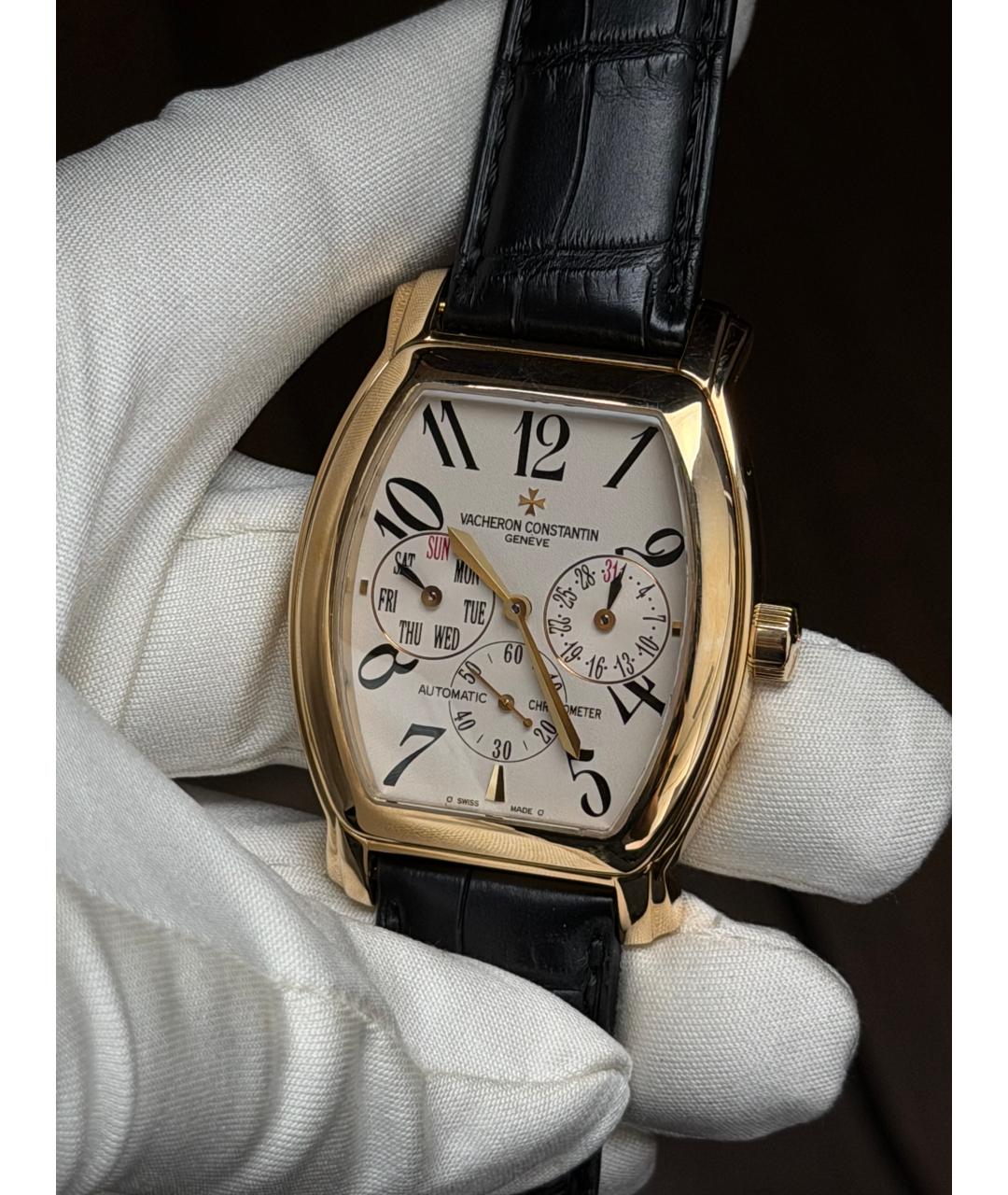 VACHERON CONSTANTIN Белые часы из желтого золота, фото 3
