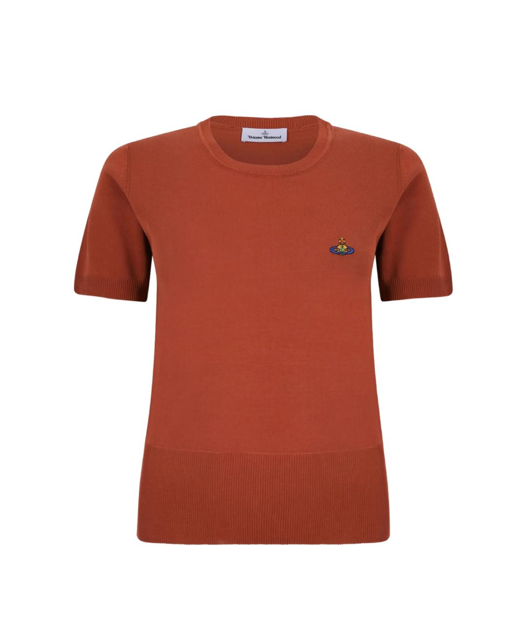 VIVIENNE WESTWOOD Оранжевая хлопковая футболка, фото 1
