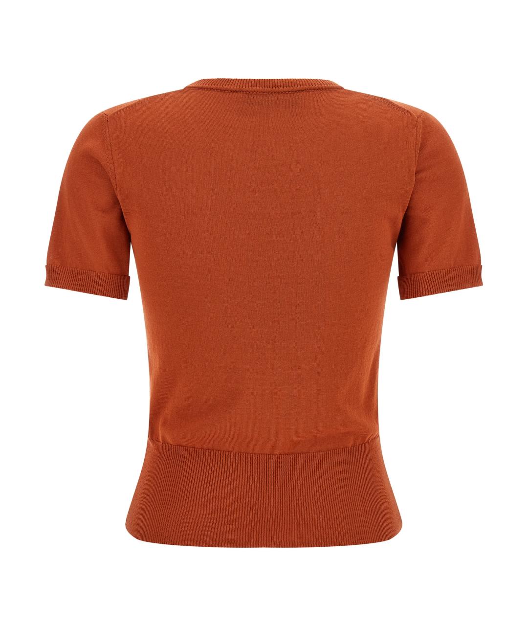 VIVIENNE WESTWOOD Оранжевая хлопковая футболка, фото 2