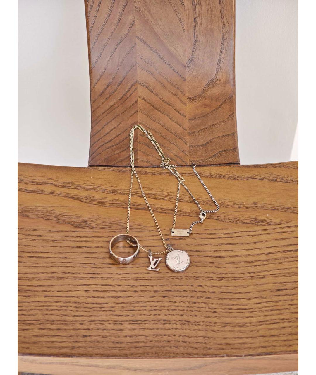 LOUIS VUITTON Золотое металлическое колье, фото 8