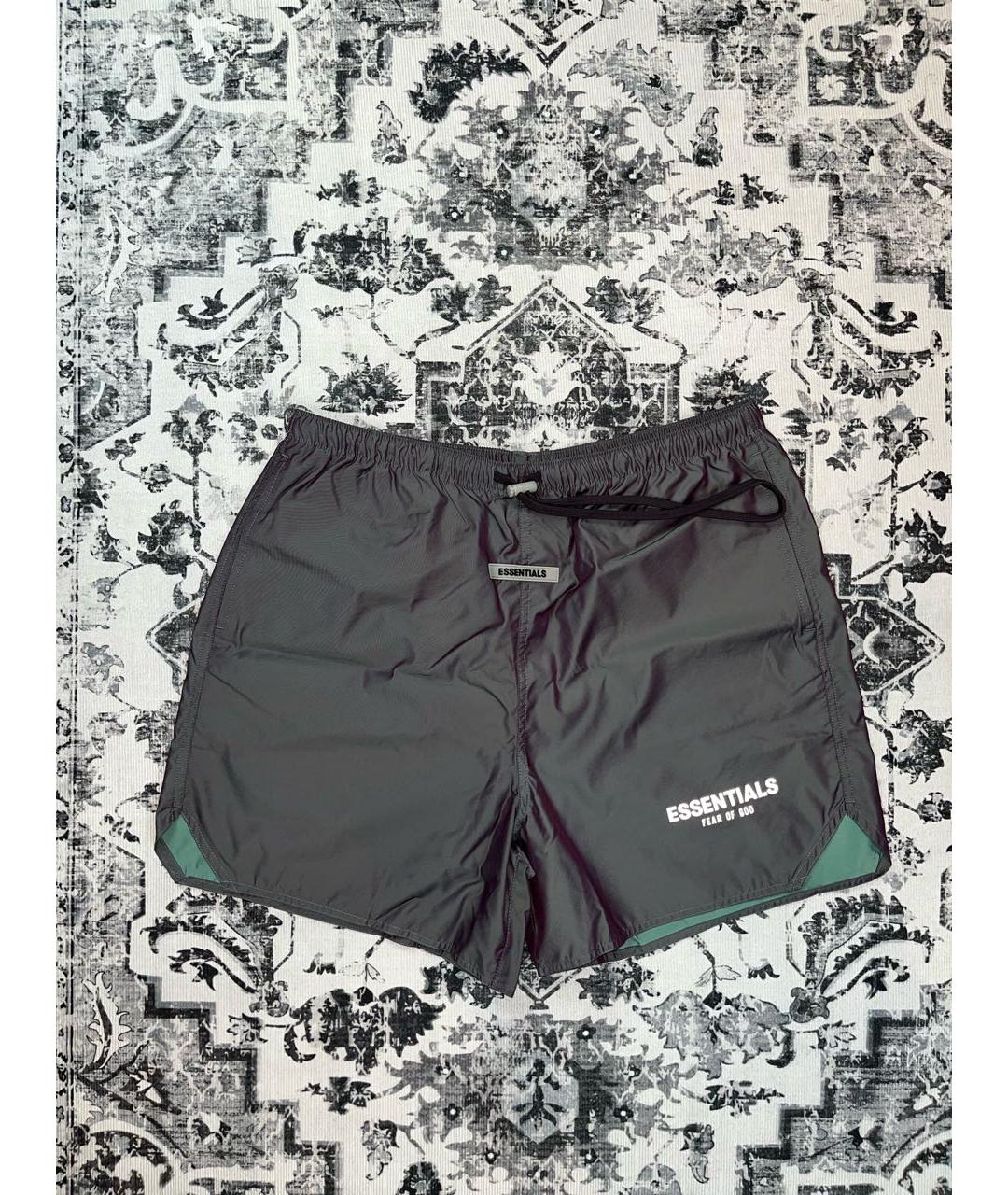 FEAR OF GOD ESSENTIALS Антрацитовые полиэстеровые шорты, фото 5
