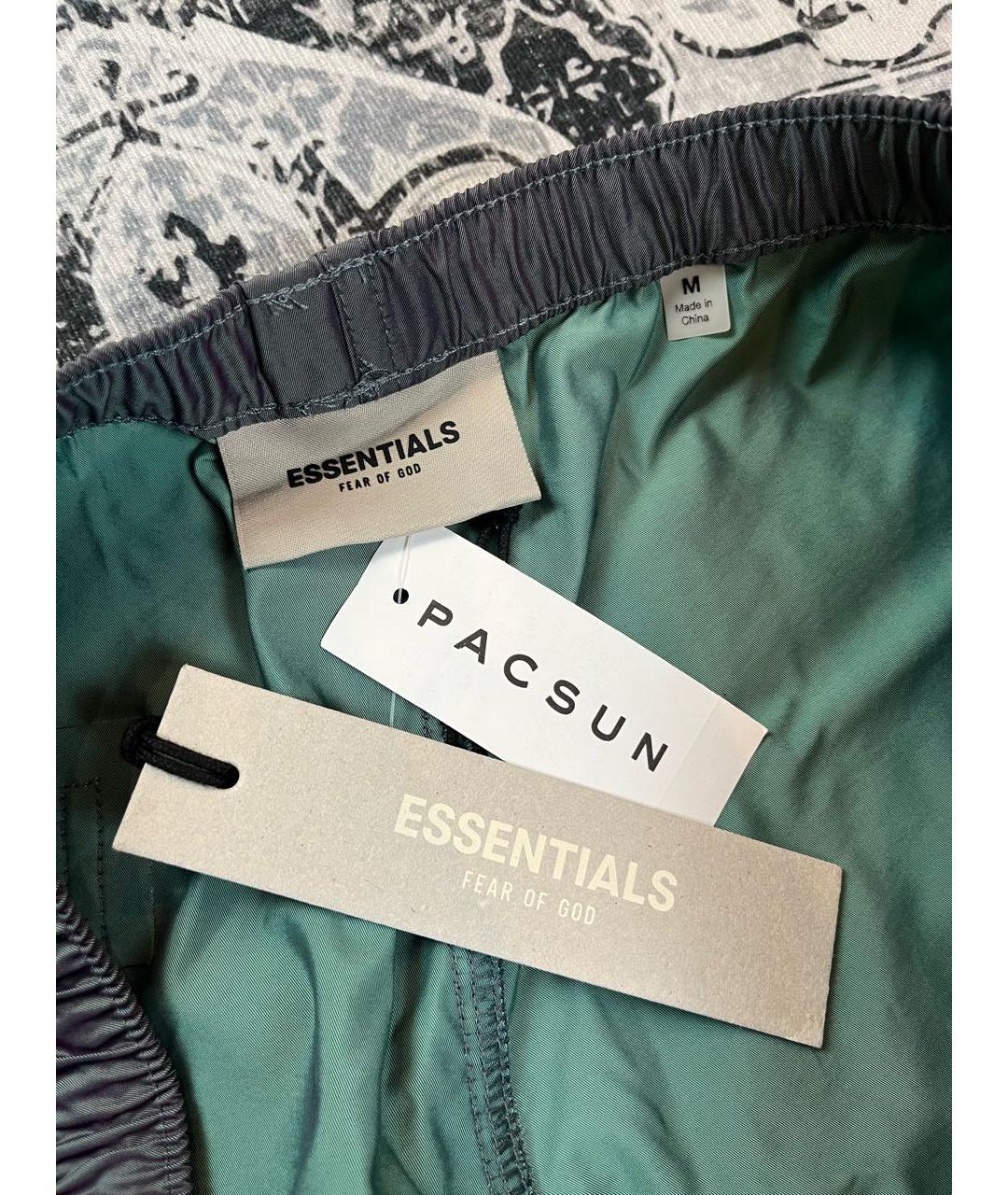 FEAR OF GOD ESSENTIALS Антрацитовые полиэстеровые шорты, фото 6