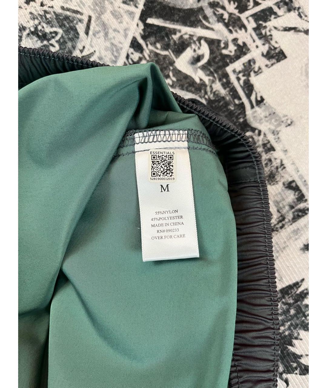 FEAR OF GOD ESSENTIALS Антрацитовые полиэстеровые шорты, фото 7