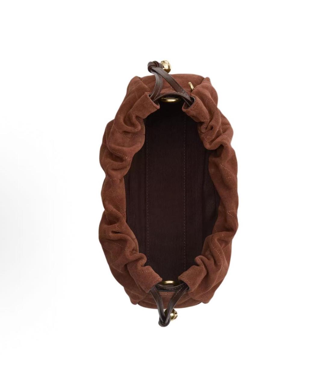 COACH Коричневая замшевая сумка через плечо, фото 4