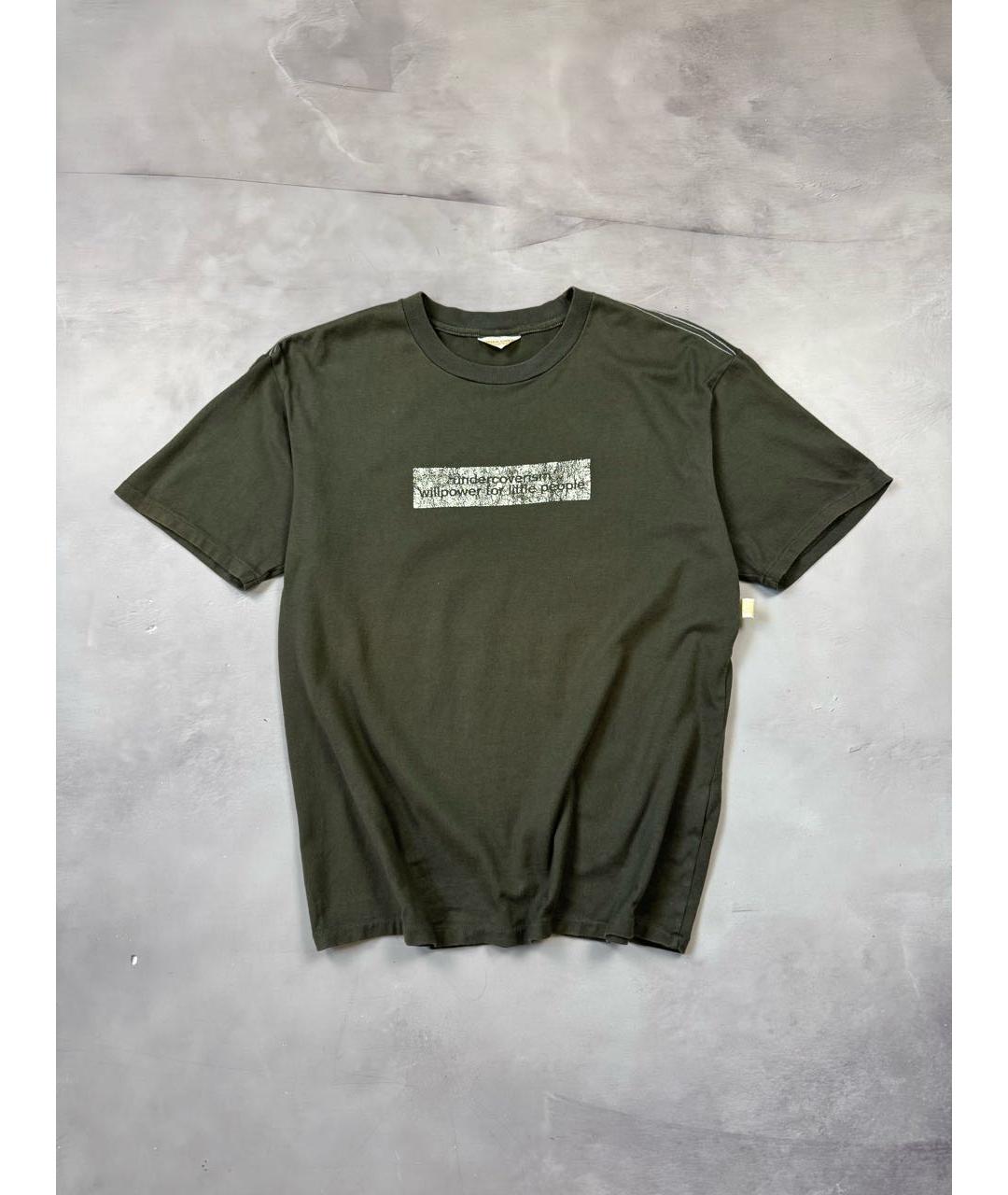 UNDERCOVER Хаки хлопковая футболка, фото 9