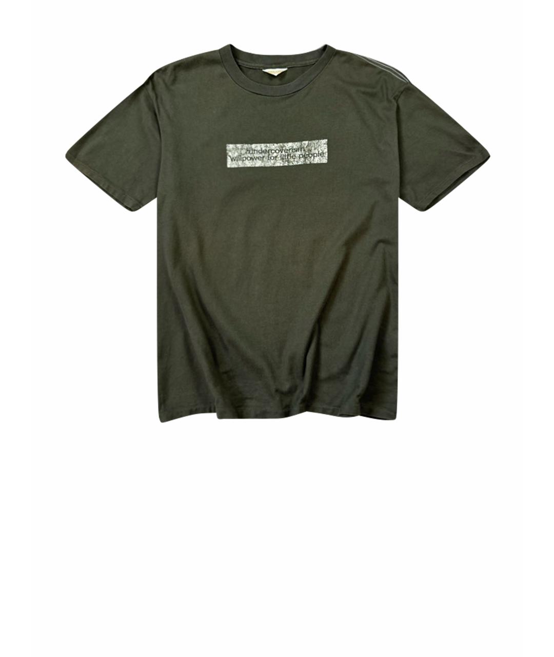 UNDERCOVER Хаки хлопковая футболка, фото 1