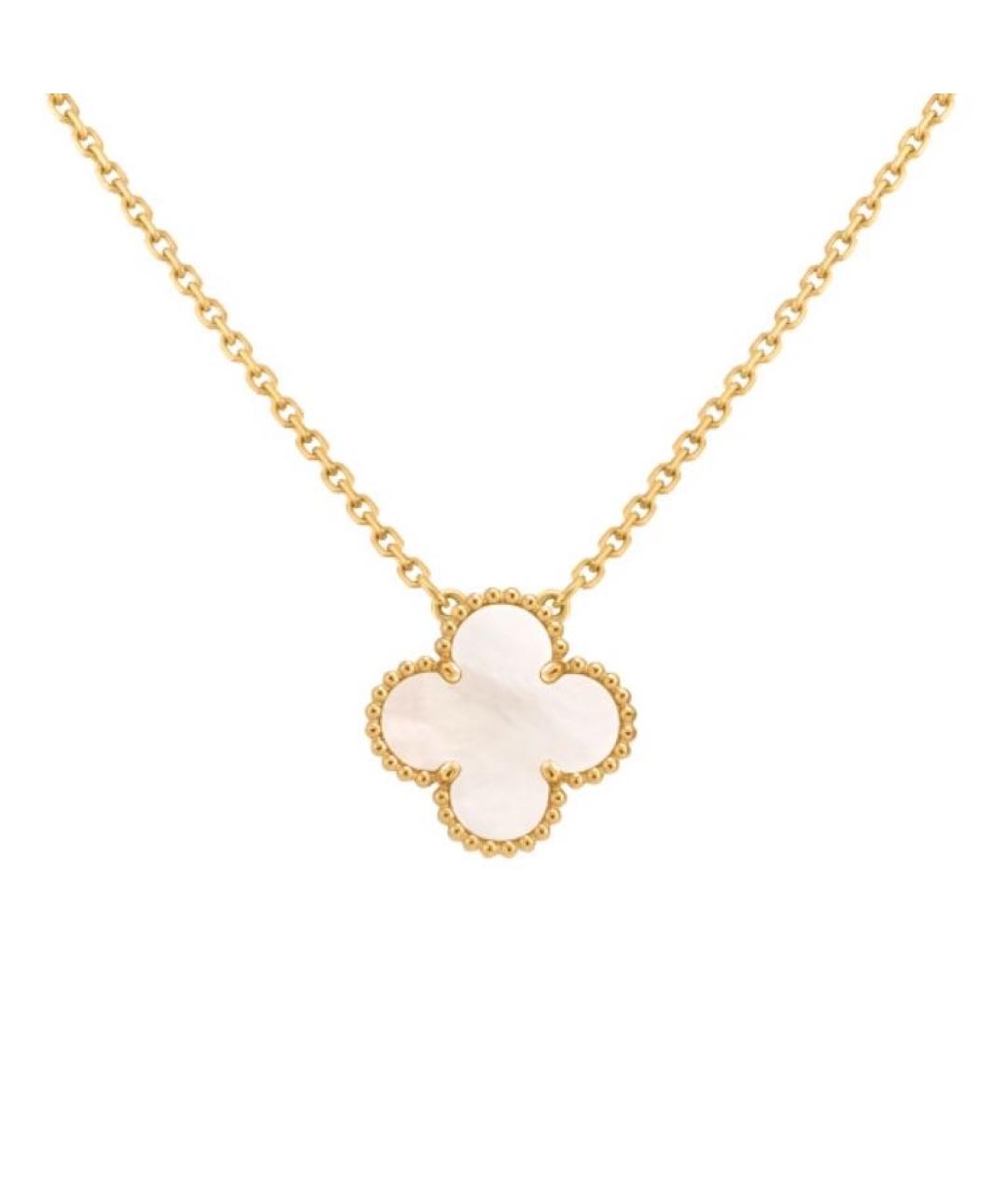 VAN CLEEF & ARPELS Белое колье из желтого золота, фото 1