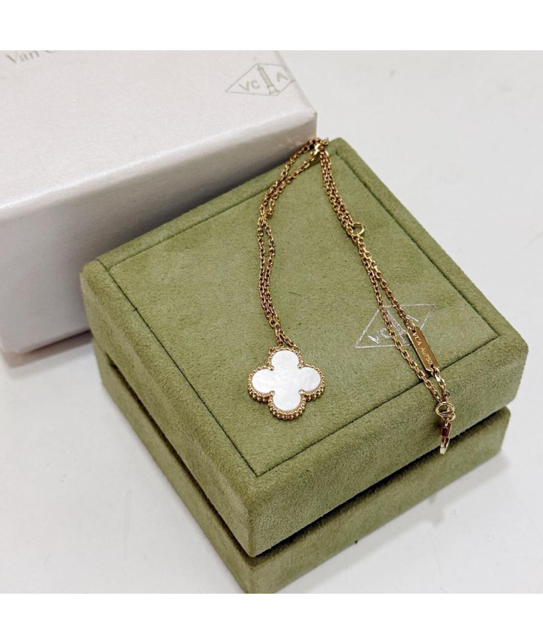 VAN CLEEF & ARPELS Белое колье из желтого золота, фото 5