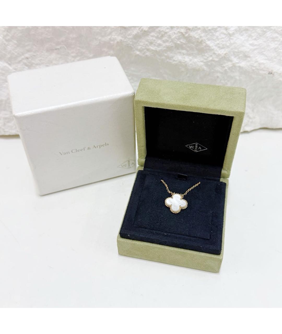 VAN CLEEF & ARPELS Белое колье из желтого золота, фото 2