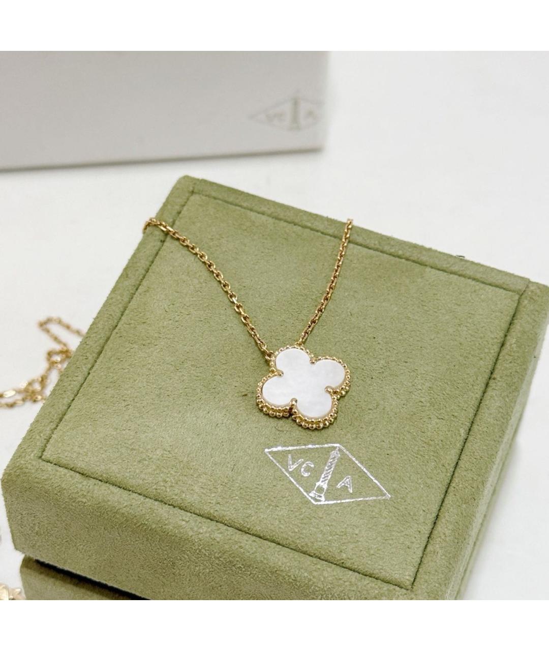 VAN CLEEF & ARPELS Белое колье из желтого золота, фото 4